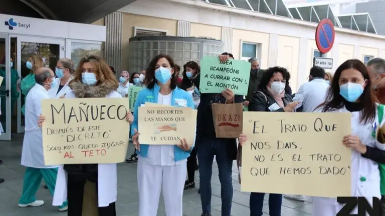 Foto de archivo de movilizaciones en defensa de sanidad pública