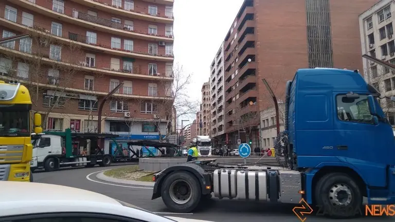 Foto de Archivo de huelga de transportistas en Zamora