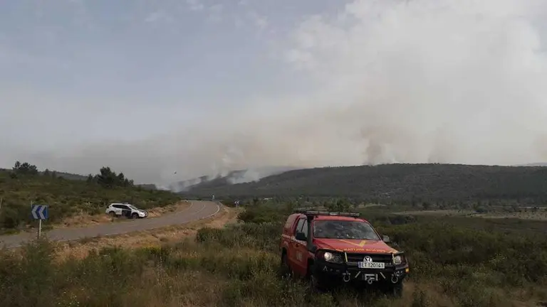 Incendio en la Sierra de la Culebra. Fotografía: GC