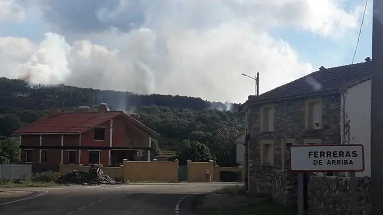 Municipio de Ferreras de Arriba tras el incendio en Sierra de la Culebra