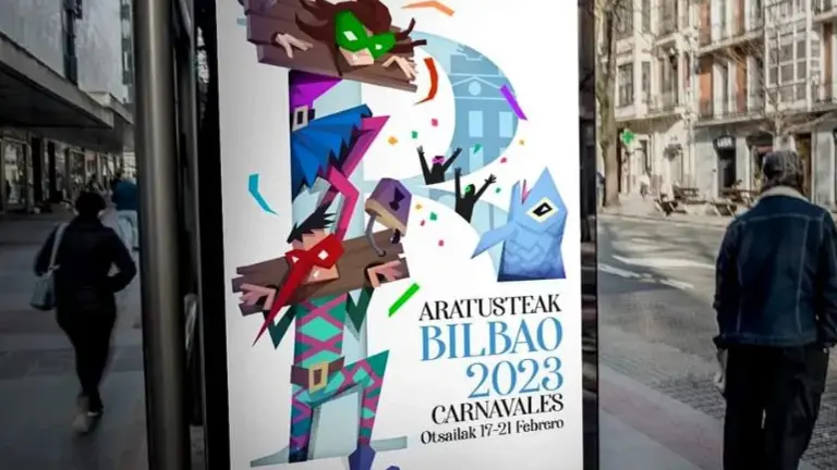 Cartel finalista carnaval de Bilbao vía Pifa Montgomery
