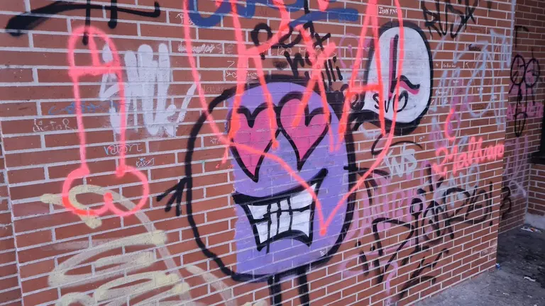 Pintadas en la urbanización La Vaguada