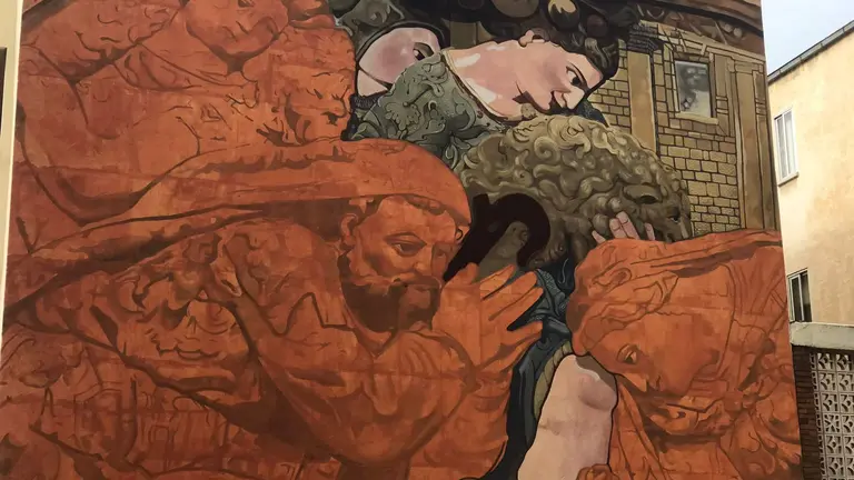 Nuevo mural de Carlos Adeva en la sede de la Agrupación Belenista La Morana