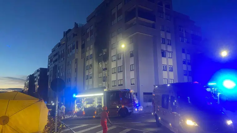 Explosión en un edificio en Valladolid. Fotografía: 112 CyL