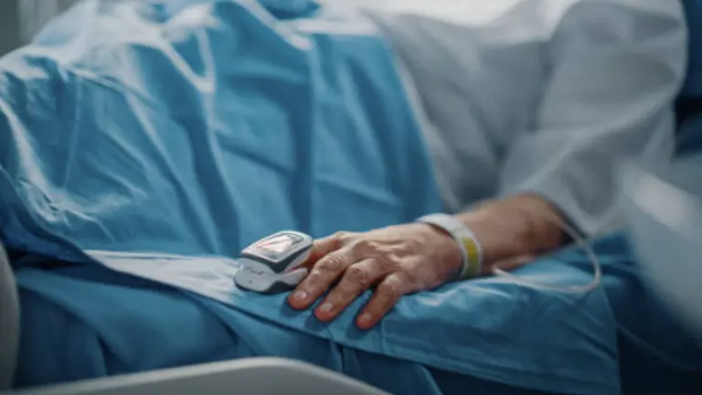 Paciente hospitalizado. Fotografía de archivo