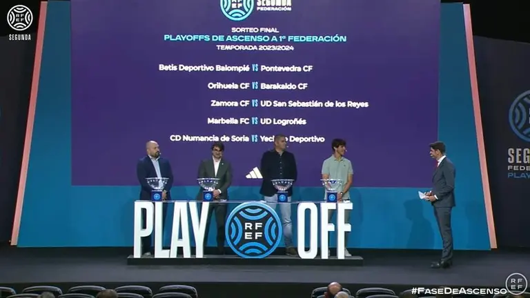 Sorteo encuentros final de Playoffs de ascenso a Primera Federación