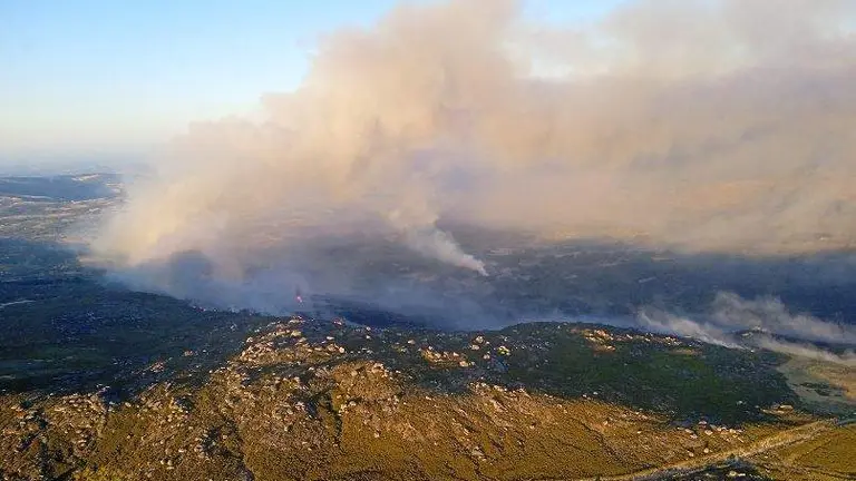 Incendio Castromil. imagen de archivo