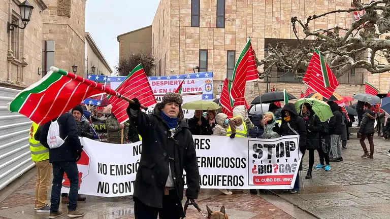 Manifestación contra el biogás en Zamora. Imagen de archivo