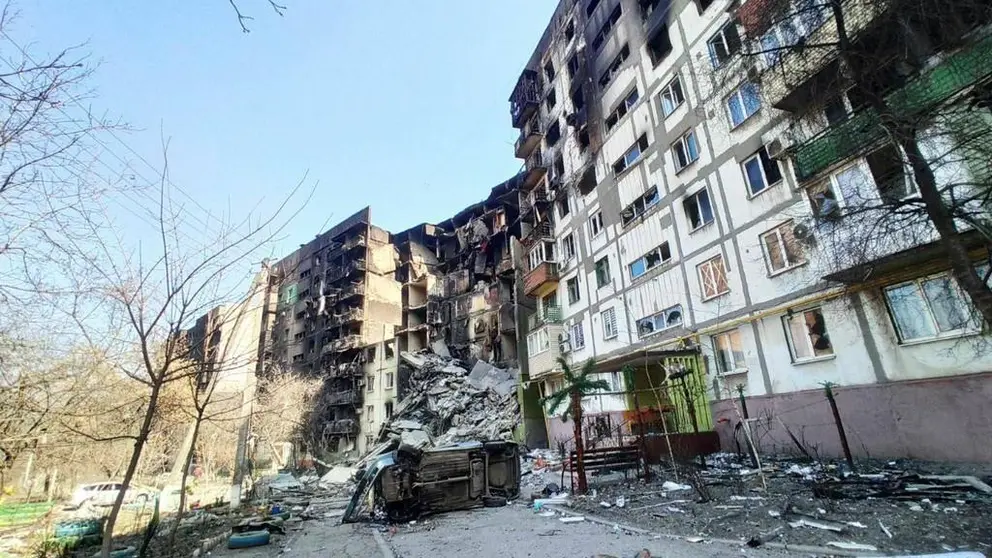 Ataque de las tropas rusas en una ciudad de Ucrania