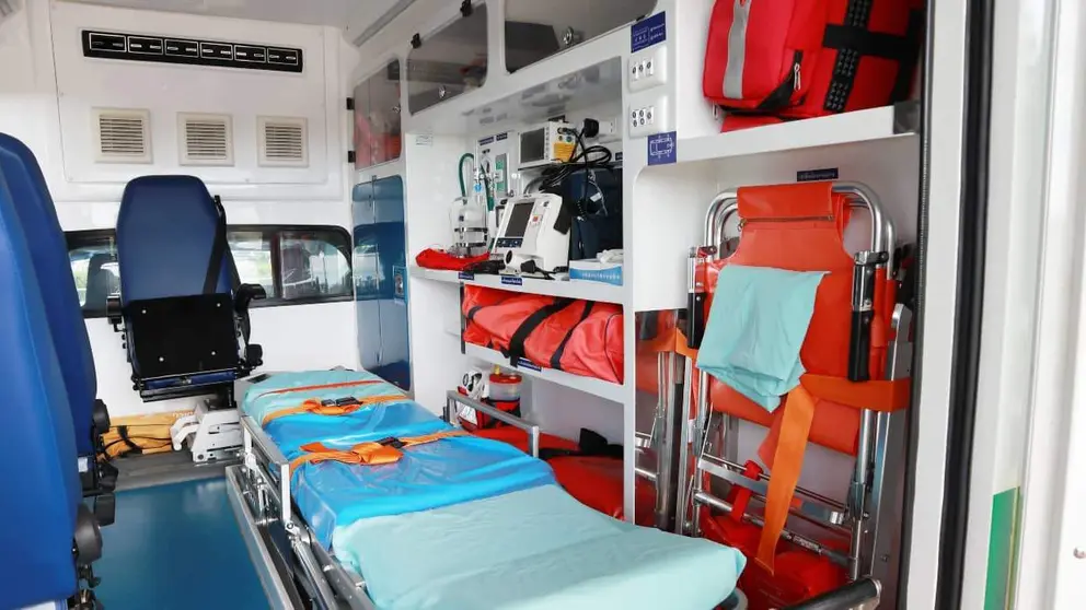 Interior de una ambulancia