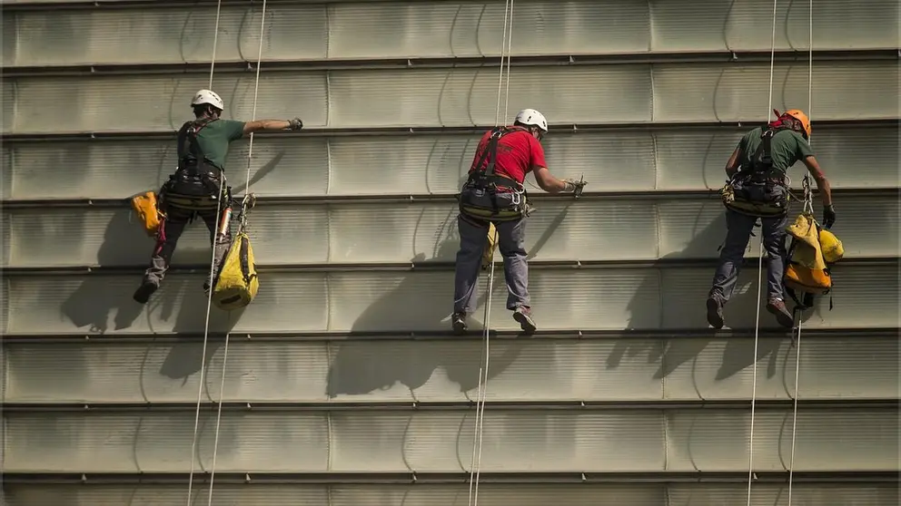 Trabajadores en altura