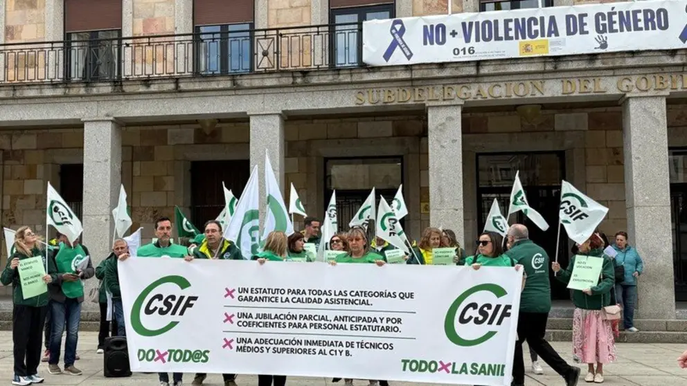 Concentraci&oacute;n CSIF Zamora. Imagen de archivo