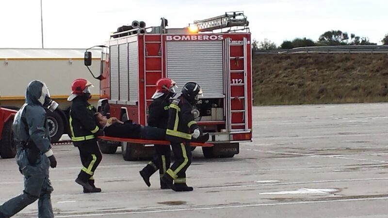 Imágenes del simulacro. Foto Carmen del Castillo