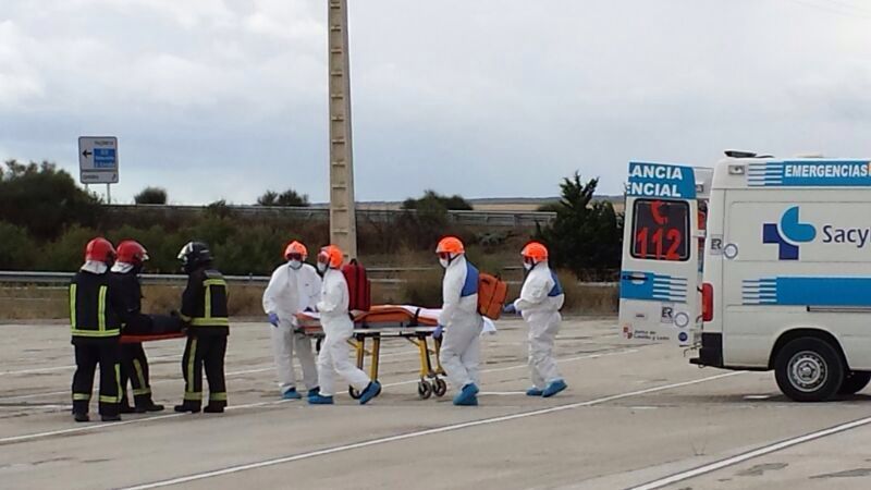 Imágenes del simulacro. Foto Carmen del Castillo