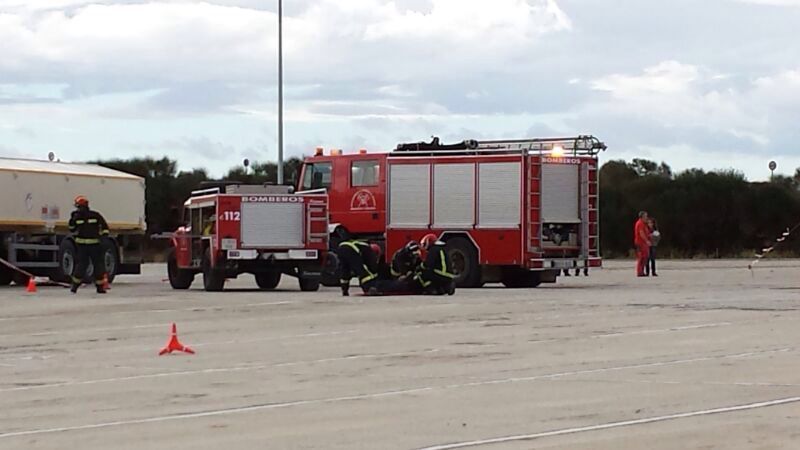Imágenes del simulacro. Foto Carmen del Castillo
