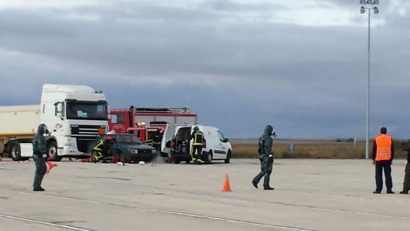 Imágenes del simulacro. Foto Carmen del Castillo