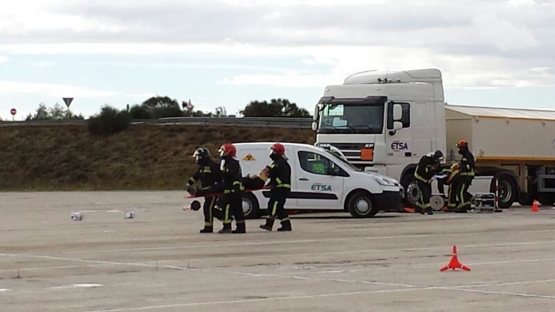 Imágenes del simulacro. Foto Carmen del Castillo