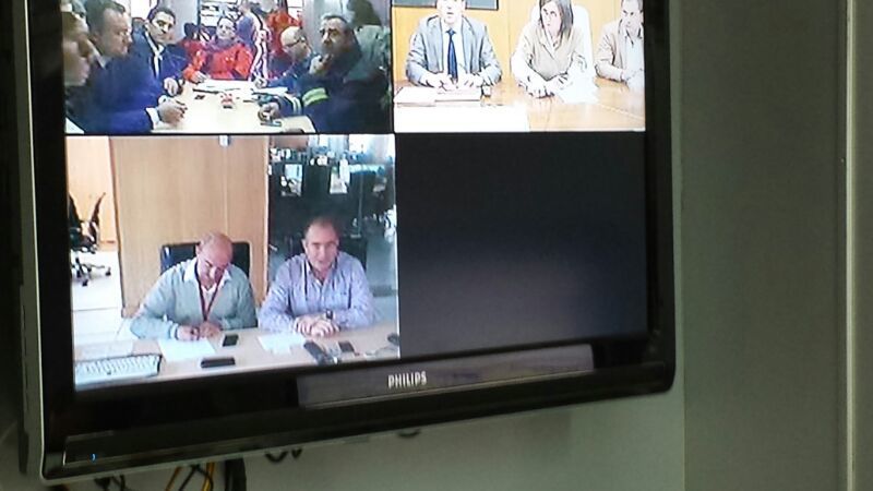 Imágenes del simulacro. Foto Carmen del Castillo