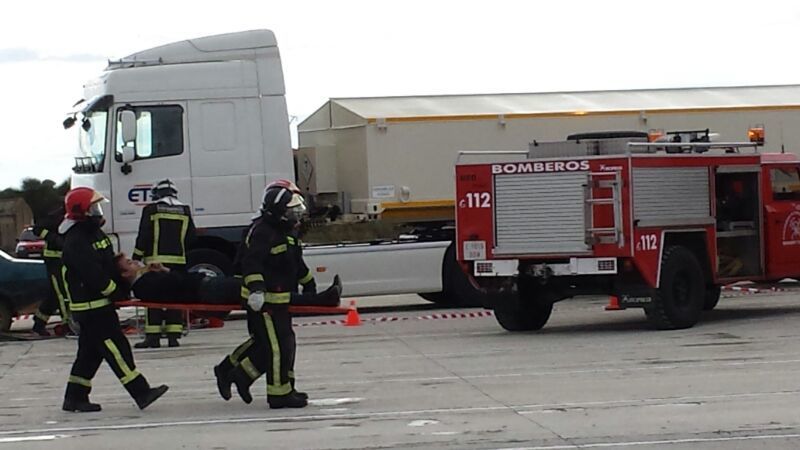 Imágenes del simulacro. Foto Carmen del Castillo