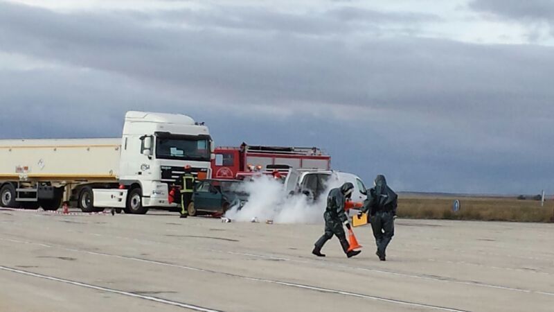 Imágenes del simulacro. Foto Carmen del Castillo