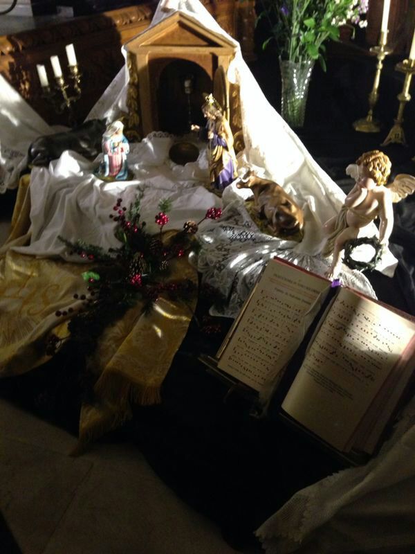 Misterio de la Natividad instalado por la cofradía de Jesús Nazareno