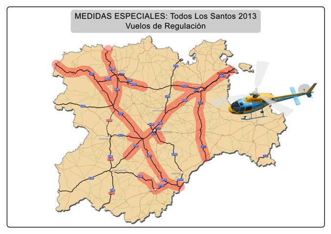 Gráfico del control por helicóptero en la Comunidad
