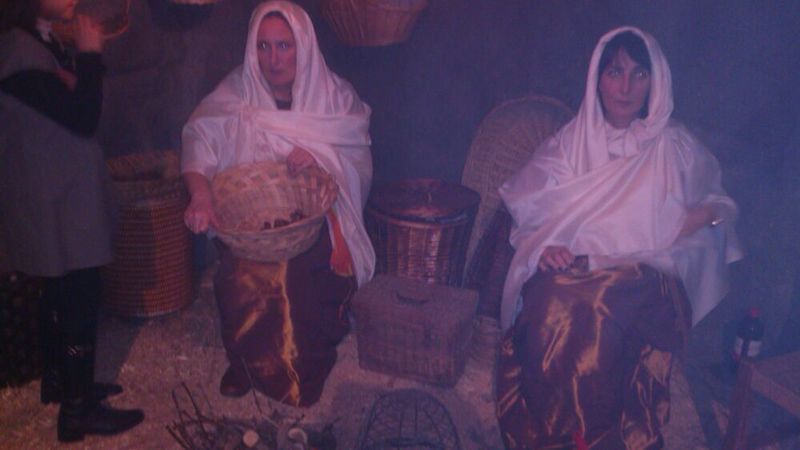 Los pastores en el belén