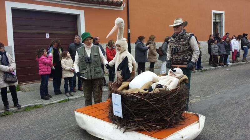 Nido de cigüeñas con un pequeño bebé
