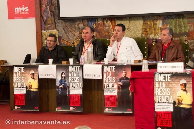 Mesa presidencial del congreso provincial de UGT
