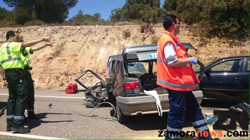 Accidente múltiple en la N-122