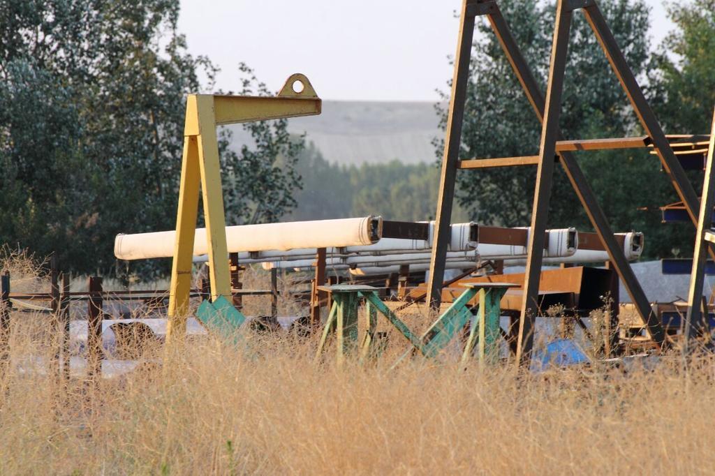 El trono-andas permanece a la intemperie desde abril