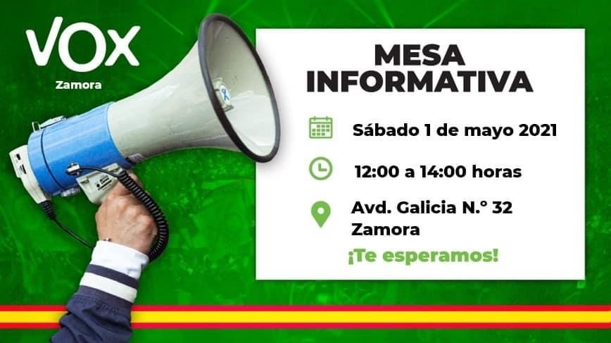 Mesa informativa VOX