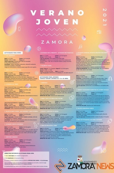 Cartel Verano Joven Zamora
