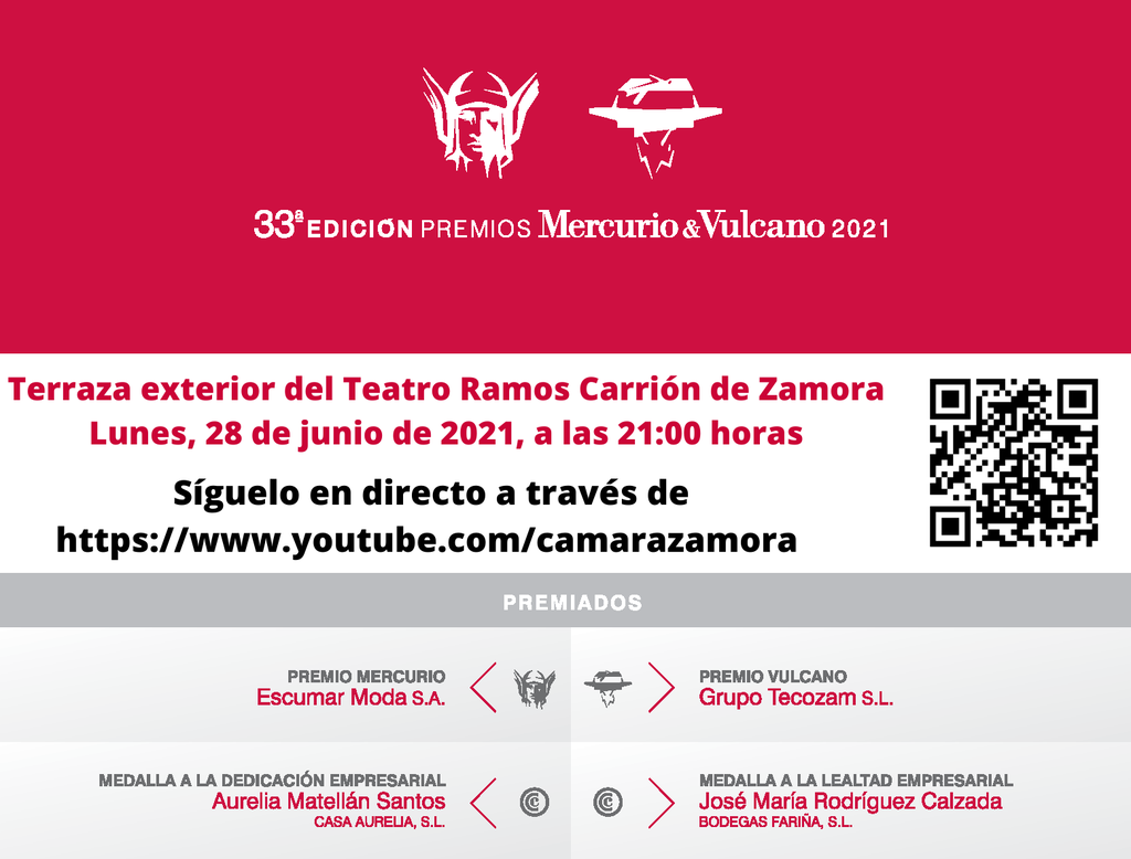 Caratula 33ª Edición Premios Mercurio y Vulcano