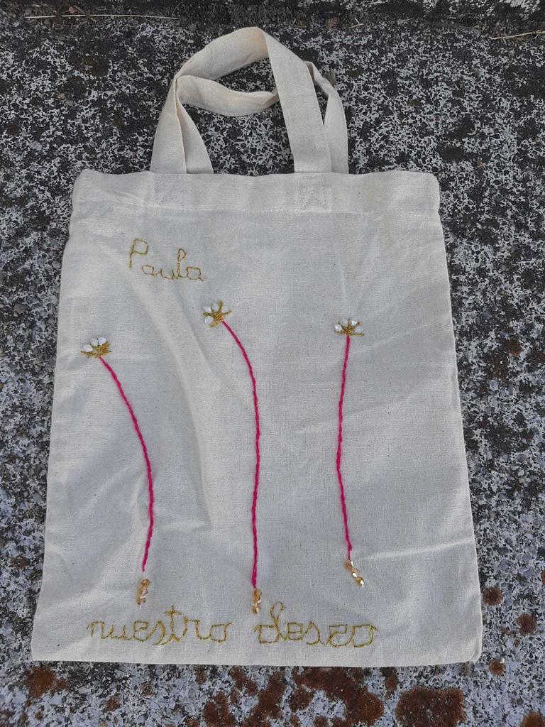 Detalle de la bolsa personalizada para Paula
