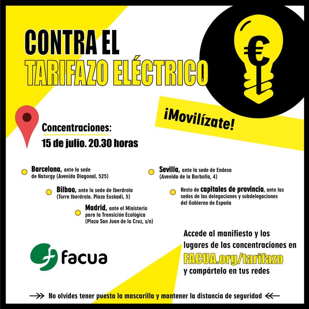 Cartel manifestaciones FACUA