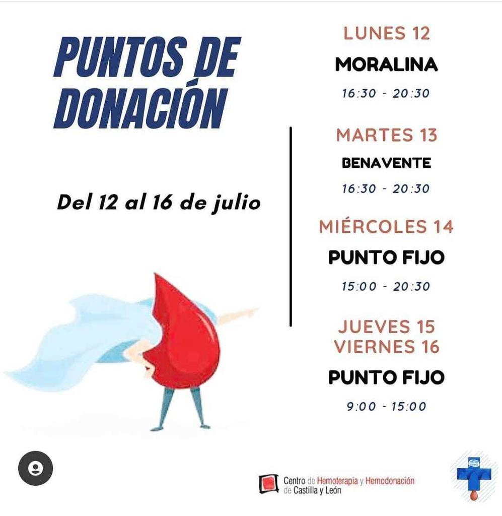 Cartel donación semana 12 de julio