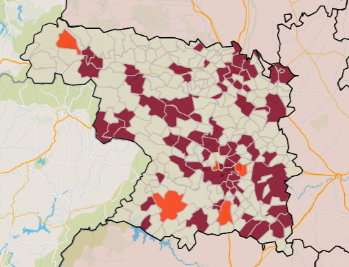 Mapa IA municipios a siete días (20 de julio)