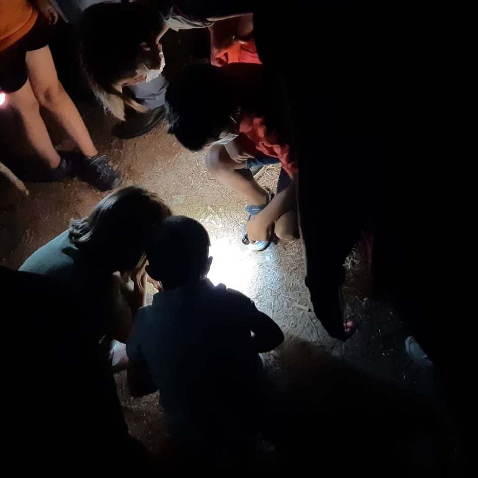 Clara García durante una de las rutas de avistamiento de gamusinos