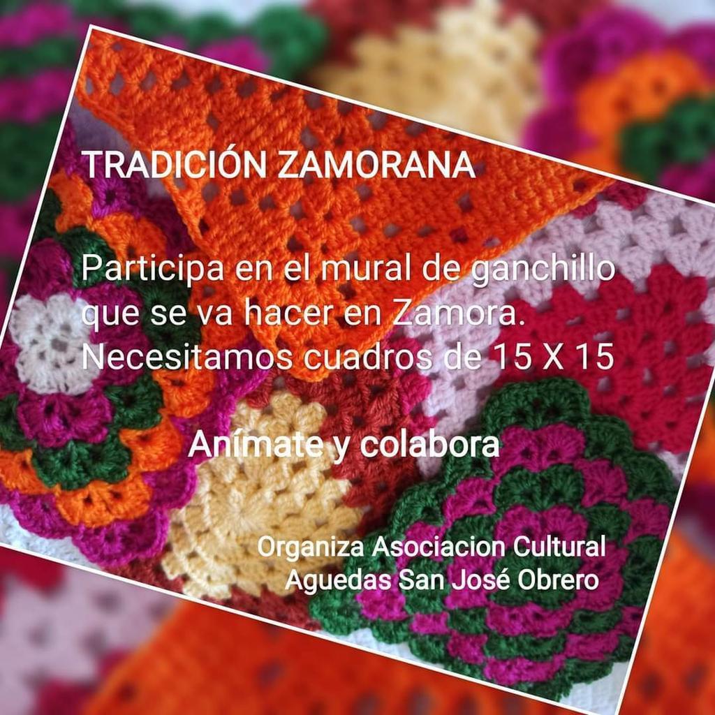 Cartel mural ganchillo
