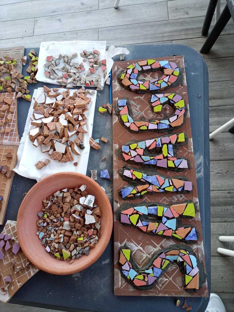 Proceso de elaboración del mosaico