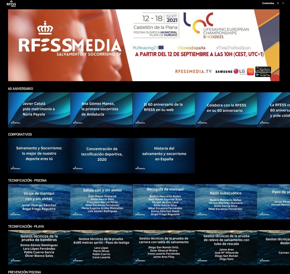 Programación campeonato. Fotografía: Facebook Real Federación Española de Salvamento y Socorrismo