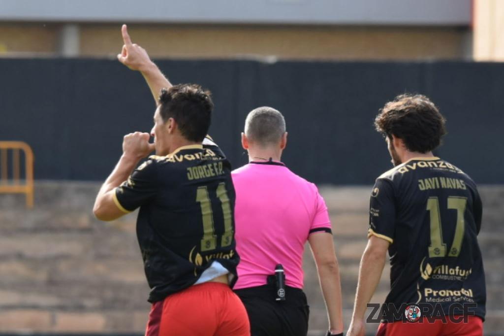 Gol de Jorge Fernández, ante el CD Tudelano. | FOTO: Zamora CF