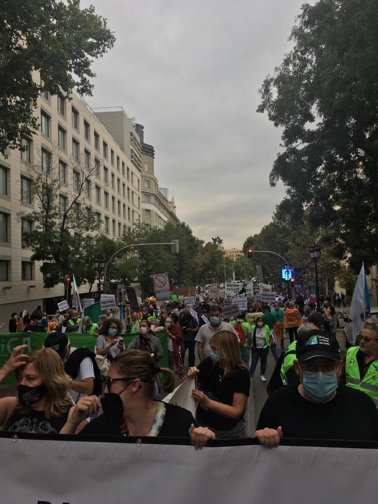 Manifestación contra la invasión de las renovables en Madrid