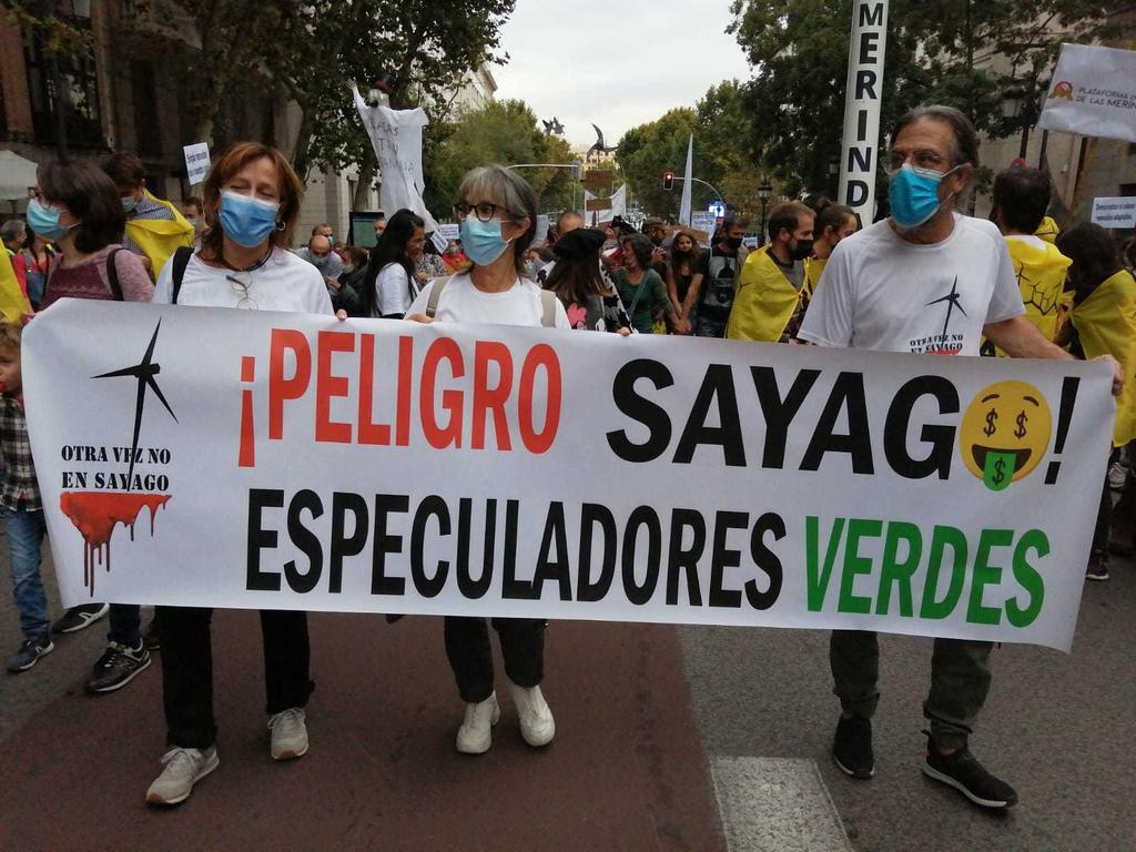 Manifestación contra la invasión de las renovables. CEDIDA