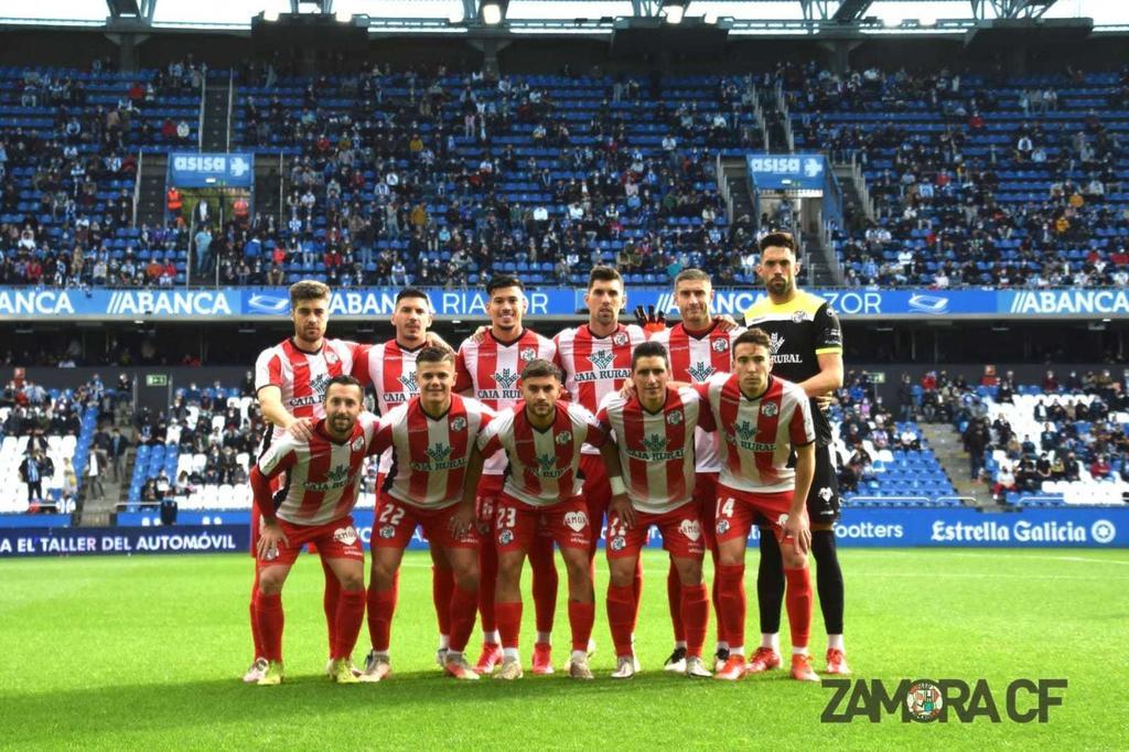 Once inicial del Zamora CF ante el Deportivo de La Coruña. | FOTO: Zamora CF