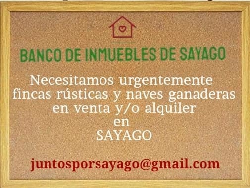 Cartel banco de inmuebles de Sayago