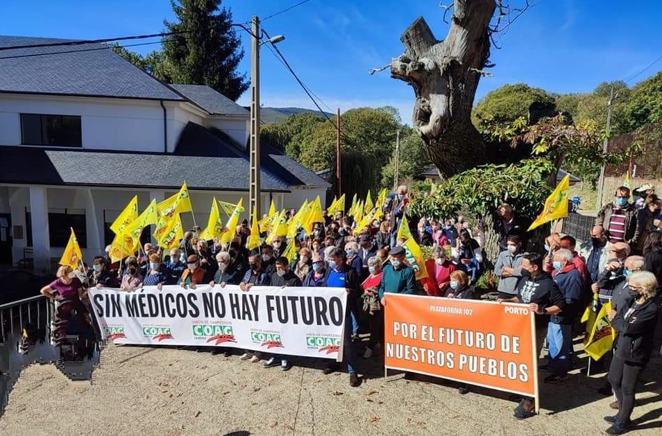 Manifestación en Lubián