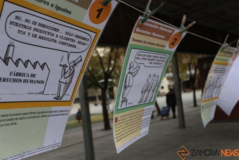 Mesa de Amnistía Internacional en la Plaza de la Constitución