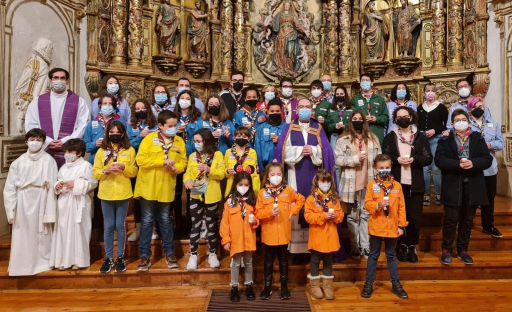 scouths con el obispo